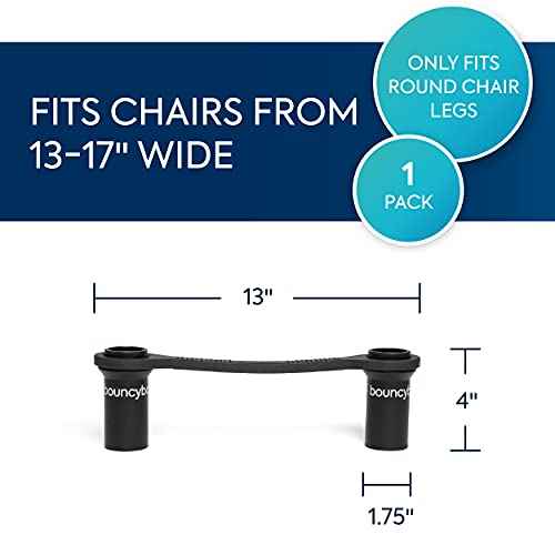 Bouncyband Original Bouncy Bands for Chairs, Black, 1 Count ?Chair Bands for 13¡± to 17¡± Wide Chair Legs with 1.5¡± Diameter Support Pipes ? Silent Sensory Tool Increases Focus & Relieves Stress