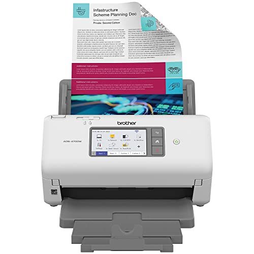 Brother ADS-4700W Professional Duplex Wireless Desktop Scanner with 4.3" Touchscreen - New Larger Display