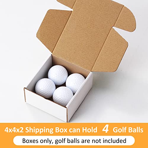 Eupako 4x4x2" Corrugated Box Mailers 50 Pack White Cardboard Small