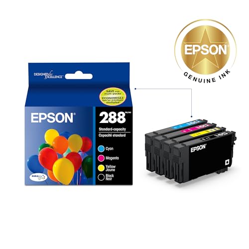 EPSON 288 DURABrite Ultra Ink Standard Capacity Black & Color Cartridge Combo Pack (T288120-BCS) Works with Expression XP-330, XP-430, XP-434, XP-340, XP-440, XP-446
