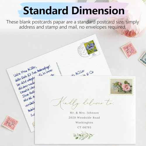 Utron 120 Sheets 4x6 Cardstock, 250 GSM Blank Postcard Paper, Matte White Printable Postcards for Making blank Index cards, Wedding Invitation cards, Thankyou Cards
