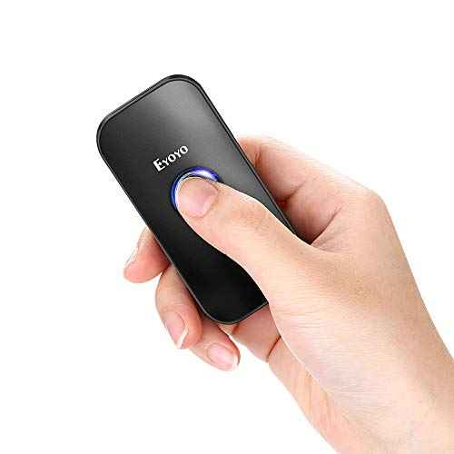 Eyoyo Mini Bluetooth Barcode Scanner: Portable Wireless & USB Wired 1D Bar Code Reader for Book Library Inventory - Fast CCD Screen Scanning Compatible with iPad, iPhone, Android Phones, Tablets PC