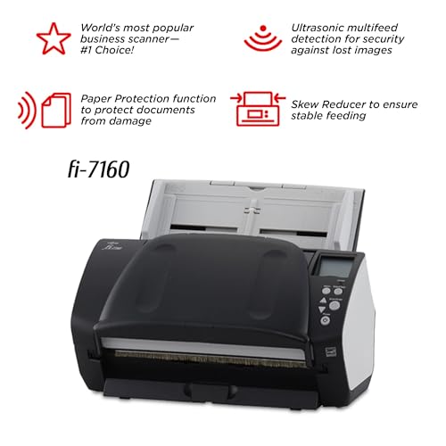 Fujitsu Fi-7160 Sheetfed Scanner - 600 Dpi Optical - 24-Bit Color - 8-Bit Grayscale - Usb inchesProduct Category: Scanning Devices/Scanners inches (Renewed)