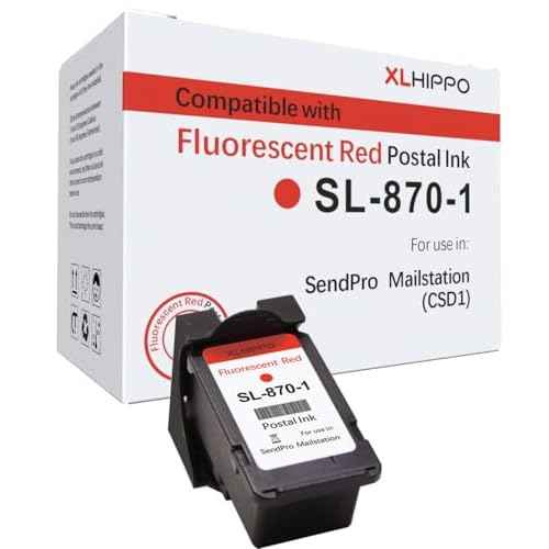 SL-870-1 Postage Ink Replacement for Pitney Bowes SL-870-1 Red Ink Cartridge Compatible with New SendPro Mailstation Postage Meter Machine CSD1 (16 ml) (1 Pack SL-870-1 XXL)