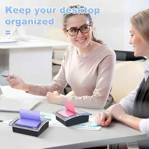Post it Note Dispenser,3x3 Inches£¬Sticky Note Holder, Black Base,Pop up Post it Notes Dispenser for Office Home Classroom Desk Supplies