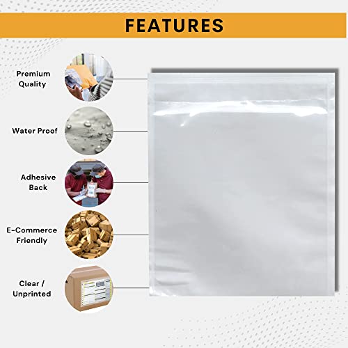 1000 Pack 6x9 Waterproof Shipping Label Sleeves with Self-Adhesive Envelopes