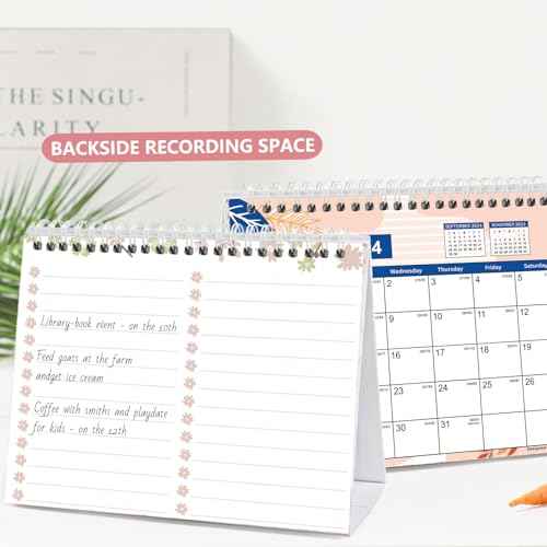 Small Desk Calendar 2026-2027, Koncci 18 Months Standing Flip Desk Calendar (January 2026-June 2027), 7" x 8.5" Desktop Planner with Stickers for Easy Organizing