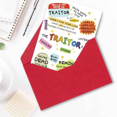 Funny Coworker Traitor Leaving Card,Going Away Card for Colleague, Goodbye Farewell Cards for Him Her, New Job Gift for Men Women