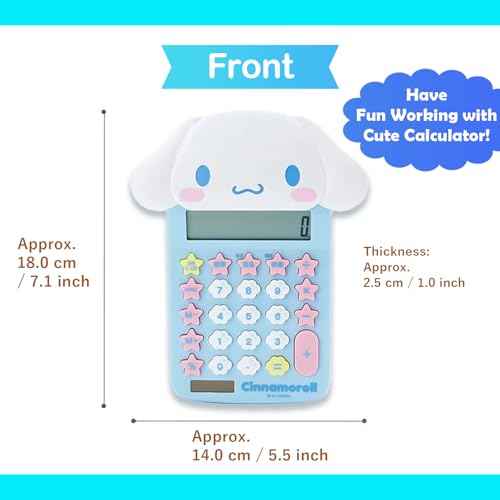 Face Shaped Calculator (Japan Import) - Includes Cherry Blossom Message Card (Cinnamoroll)
