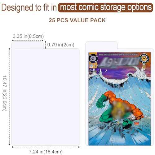 Comic Book Dividers, 25 Pack Cardboard Comic Book Dividers with Tabs for Comic Book Storage Box