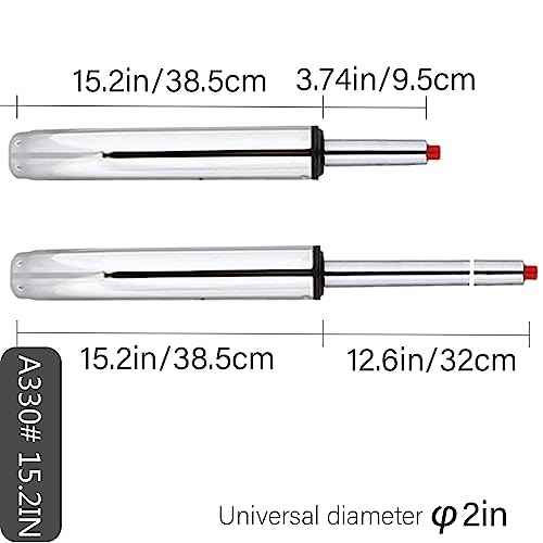 Chair Piston15.2in,Gas Lift Cylinder8-3.5/4''Travel Length, Office Chair Gas Lift Cylinder Heavy Duty(440lbs) Universal Size Fits Most Executive Chairs.(V38.5cm)