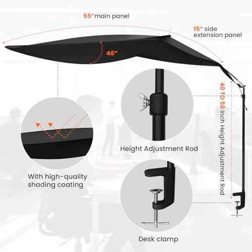 Office Cubicle and Desk Shade, Suitable for Cubicle to Block Light and Privacy Protection Cubicle Light Shield Black Diameter 65 inches (Black)