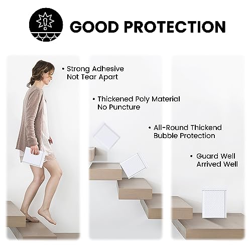 Fuxury White Bubble Mailers 6x10 Inch 100 Pack Self-Sealing Padded Envelopes