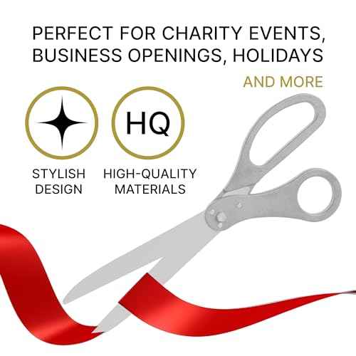 25" Giant Ribbon Cutting Scissors ? Extra Large Grand Opening Ribbon Cutting Ceremony Scissors Heavy Duty Metal Construction for Grand Openings Inaugurations Ceremonies & Special Events