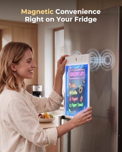 Rechargeable Magnetic Fridge Message Board with Motion Sensor LED Light