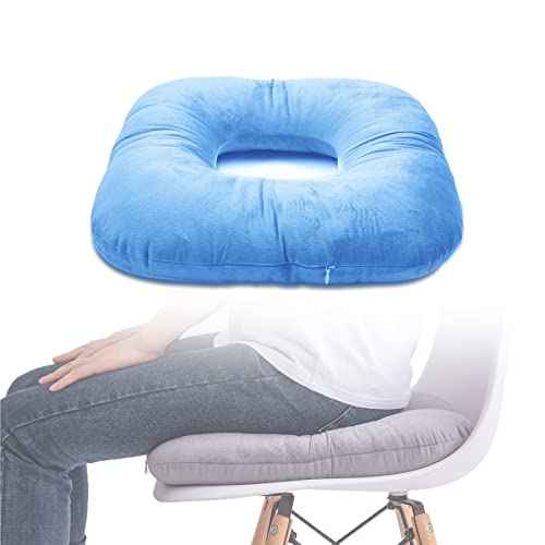 Donut Pillow for Tailbone Pain Relief, Wheelchair Cushion for Hemorrhoids and Bed Sores, Pregnancy, Donut Pillow Suitable for Office, Long Travel, Car and Home Sofa