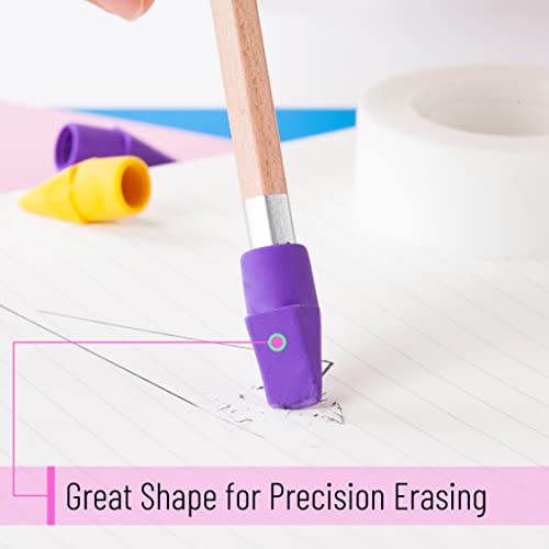Mr. Pen Vibrant 120 Pack Latex-Free Pencil Top Erasers - No-Smudge, Colorful