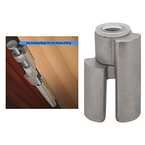 NUK3Y Door Saver 3 III Hinge Pin Stop Satin Nickel for 3"–4.5" Residential Hinges