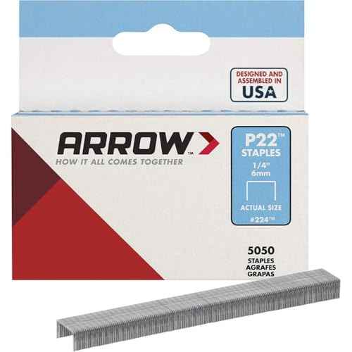 Arrow P22 Staples #224-1/4 Inch 6 mm for Staplers - Fastener Staples - 6-pack - 30,300 TOTAL STAPLES