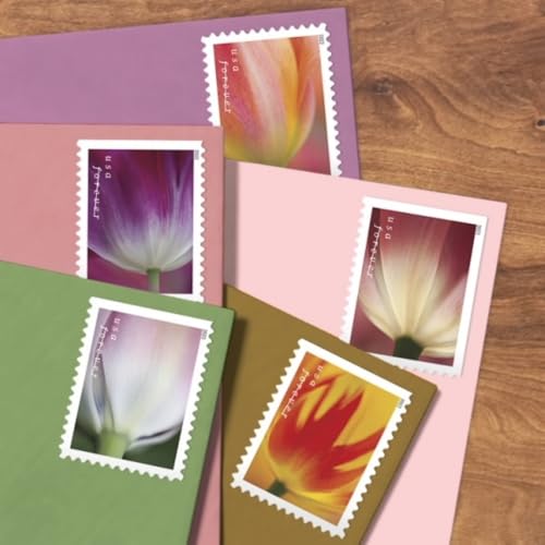 USPS Tulip Blossom Forever First Class Postage Stamps - Strip of 20