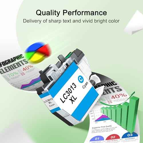 LC3013 Ink Cartridges BK/C/M/Y 8-Pack High Yield Compatible for Brother Ink Cartridges LC3013 LC3013 XL LC3013XL LC3011 Combo Pack Work for Brother MFC-J497DW MFC-J491DW MFC-J895DW MFC-J690DW Printer