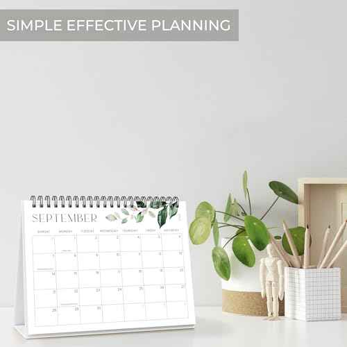 Aesthetic Desk Calendar 2025-2026 - Runs June 2025 until December 2026 - Beautiful Small Flip Desktop Calendar for Easy Organizing