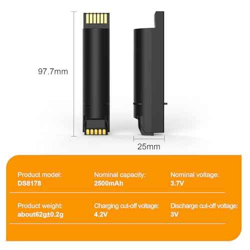 Zebra DS8178 Scanner Battery, Replacement 2500mAh Li-ion Battery for DS8100 Series (BTRY-DS81EAB0E-00/82-176890-01), Compatible with DS8178, DS8100, DS8170, DS6878-SR Scanners