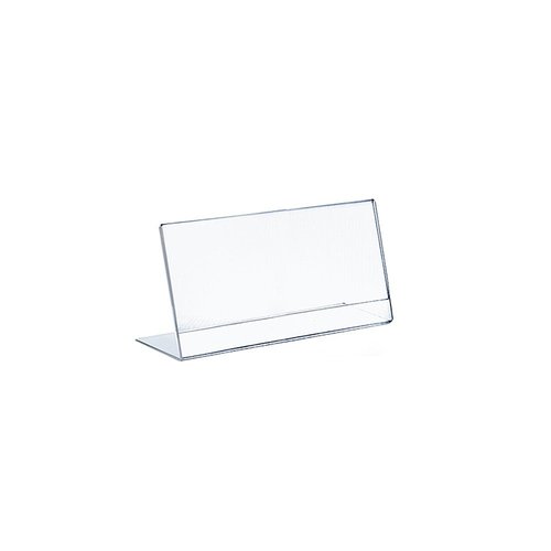 Horizontal Slanted, L-Shape Acrylic Sign Holder (8.5"W x 5.5"H)