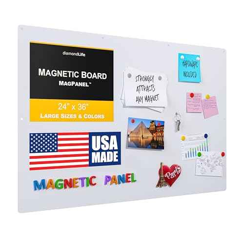 24"x36" - Magnetic Board - Memo & Vision Board for Home, Office, and Classroom - Magnet Board for Kids - Pre-drilled Mounting Screws Included