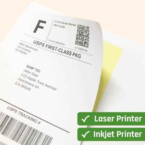 40 Sheets - Sticker Paper for Printer, Printable White Labels for Inkjet and Laser Printing - 8.5" x 11"