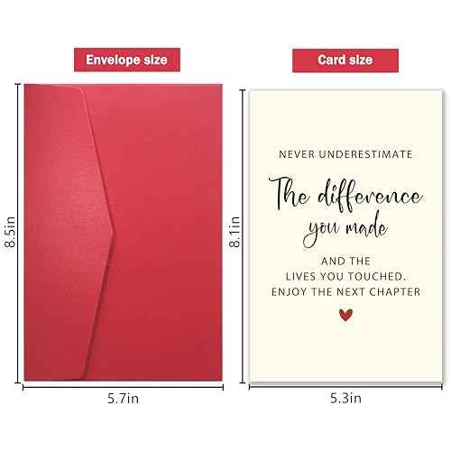 Goodbye Card for Coworkers Leaving - Heartfelt Farewell Card with Uplifting Message ¡®Never Underestimate The Difference You Made¡¯, Retirement Gifts for Women Men, New Job Card for Boss Friends
