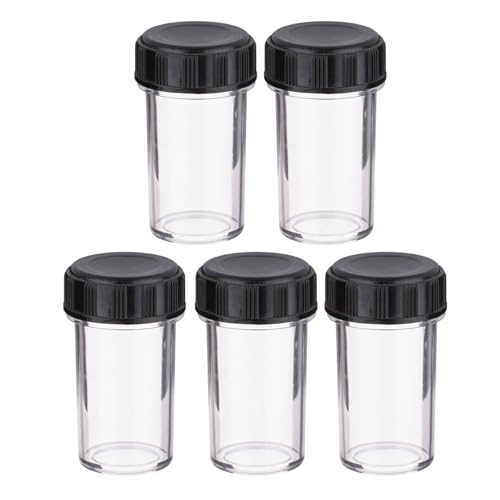 5PCS Microscope Objective Lens Storage Container, Protective Laboratory Case