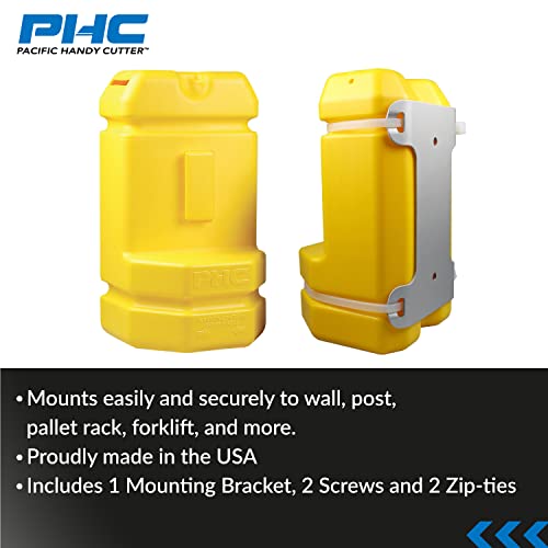 Pacific Handy Cutter Blade Disposal Bank Wall Mount Yellow - Safe Razor Blade Storage