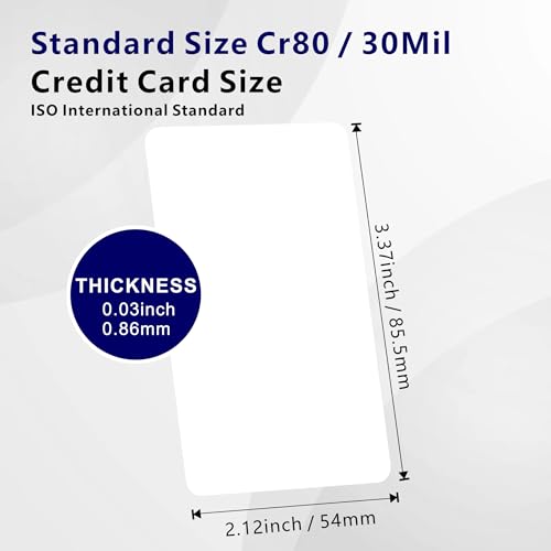 HYYIKA 30pcs Blank PVC CR80 30 Mil Credit Card Blanks for ID Badge Printers – PVC Card