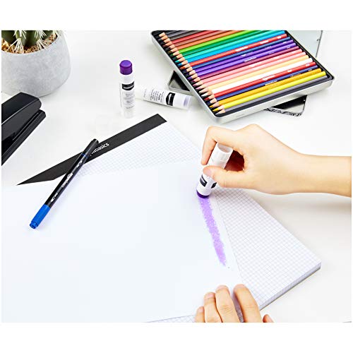 Amazon Basics Purple Washable School Glue Sticks 60-Pack - Dries Clear, 0.24 oz