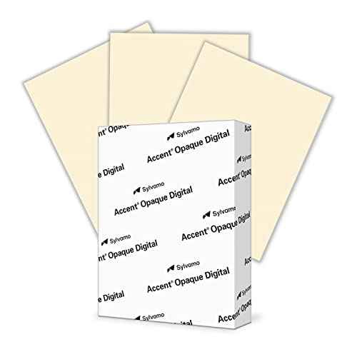 Accent Opaque Cream-Colored 8.5¡± x 11¡± Cardstock Paper, 80lb, 216gsm ? 250 Sheets (1 Ream) ? Premium Super Smooth Heavy Cardstock, Warm White Printer Paper for Ink Heavy Projects ? 121978R