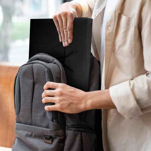 SKYDUE Accordion File Organizer, Expanding File Folder with 7 Pockets, Portable Receipt Paper Bill Document Organizer, Letter/A4 Size Filing Folder School Office Supplies, Black