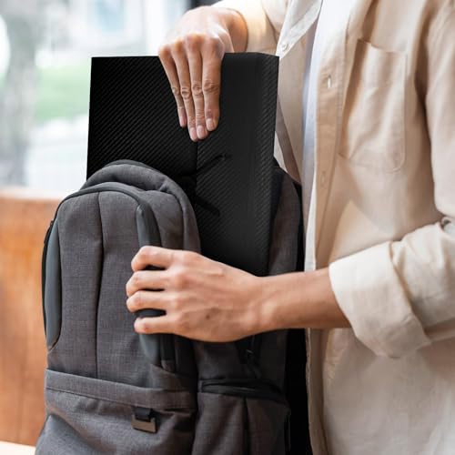 SKYDUE Black Accordion File Organizer with 7 Pockets - Portable Letter/A4 Size Document Folder