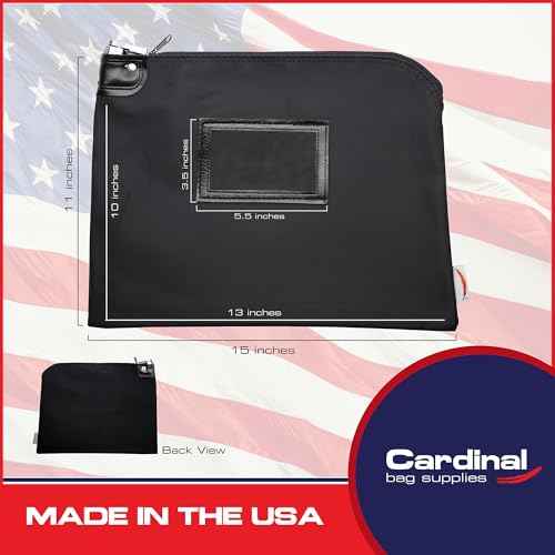 Locking Document Security Pouch ? 11" x 15" Confidential File Storage Bag with Keyed Lock for Legal, Financial, and Business Records ? HIPAA Compliant (Black)