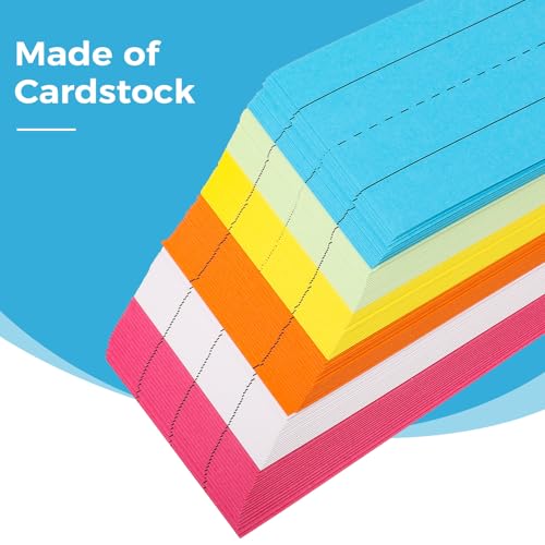 120Pcs Rainbow Color Sentence Strips for Teachers 3” x 24” Cardstock Learning Tool