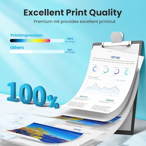 822XL Ink Cartridges Remanufactured Replacement for Epson 822XL Ink Cartridges Combo Pack for Epson 822 XL Use with Workforce Pro WF-3820 WF-4820 WF-4830 WF-3823 WF-4834 (Black Cyan Magenta Yellow)