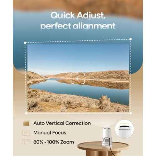 HY300PRO Mini Projector with Wifi and Bluetooth, 4K Support 200ANSI Smart Portable Projector, Auto Keystone, 180 Degree Rotation, Android 11 for Outdoor, Bedroom, Movie, game & business