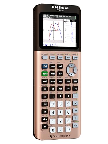 Texas Instruments TI-84 Plus CE Graphing Calculator Rose Gold - High-Resolution Color Display