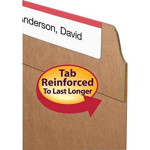 Smead File Folder, Reinforced Straight-Cut Tab, Letter Size, Kraft, 100 Per Box (10710)