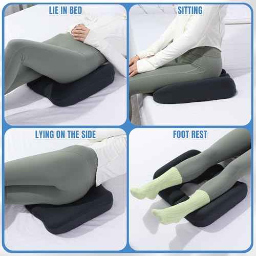 HOMBYS Memory Foam Bed Sore Cushions for Butt,Bedsore Pressure Relief Pillow for Sleeping and Sitting,Cushion for Bed Sores on Buttocks, T Shaped Opening Tailbone Pillow, Patent Pending(Dark Grey)
