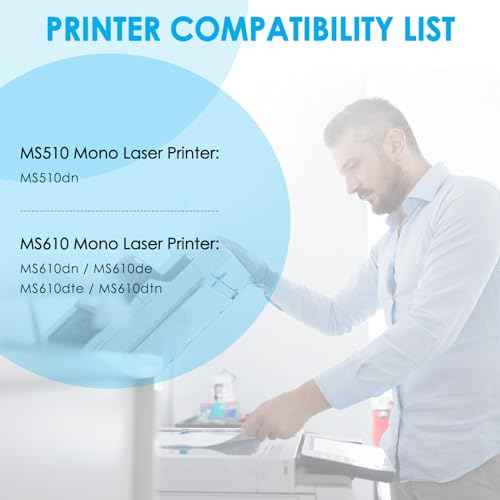 LeciRoba 20000 Page-Yield 50F1U00 501U Toner Cartridge Replacement for Lexmark MS510 MS510dn MS610 MS610dn MS610de MS610dte MS610dtn Mono Laser Printer (20,000 Pages, 1-Pack)