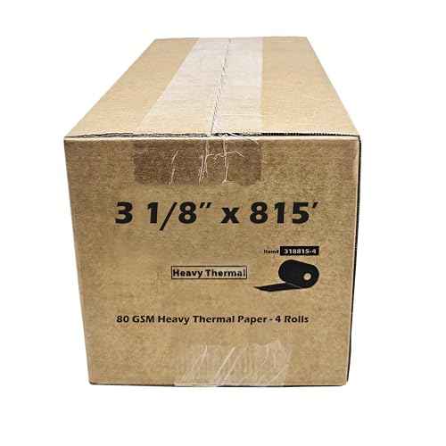 (4 Rolls - 1 Case) 3 1/8" x 815' heavy thermal paper - nautilus hyosung halo - 80 GSM ATM Special Thermal Paper Rolls - BuyRegisterRolls