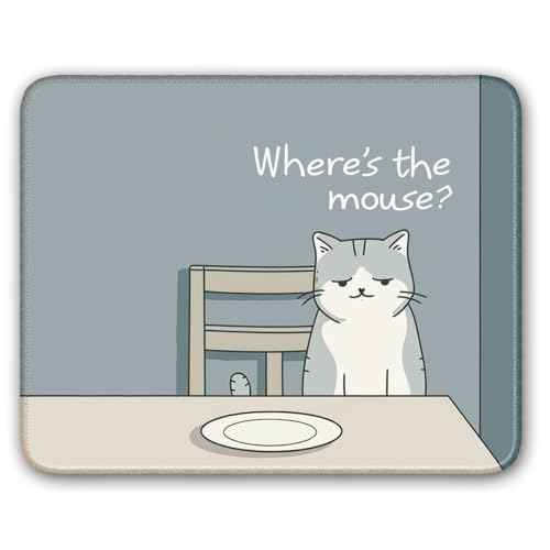 Non-Slip Mouse Pad Gaming Mouse Pad Small Mousepad for Computer, Laptop, Gamer, Cat Pattern, 8x10 inch