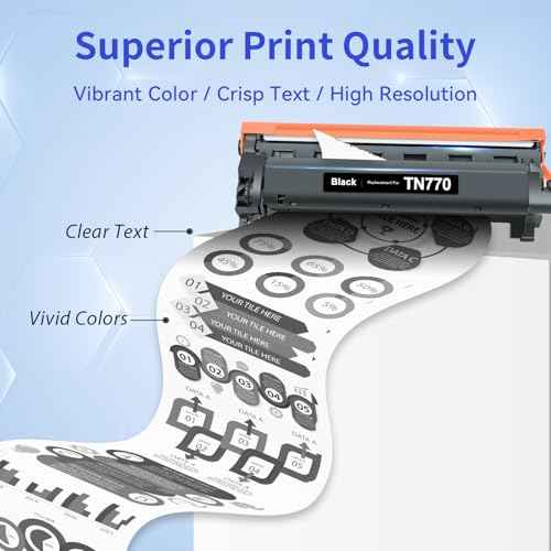 myCartridge Compatible Toner Cartridge Replacement for Brother TN770 TN-770 Toner Use for Printer MFC-L2750DW L2750DWXL HL-L2370DW L2370DWXL Toner Cartridge 4,500 Page Super High Yield
