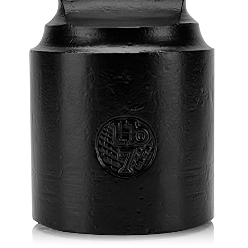 CRAFTSMAN ROAD Cast Iron Door Stop Decorative, Weighted Heavy Door Weight 7lb Antique Free Standing 7' x 4' Non Slip with Handle (Black)